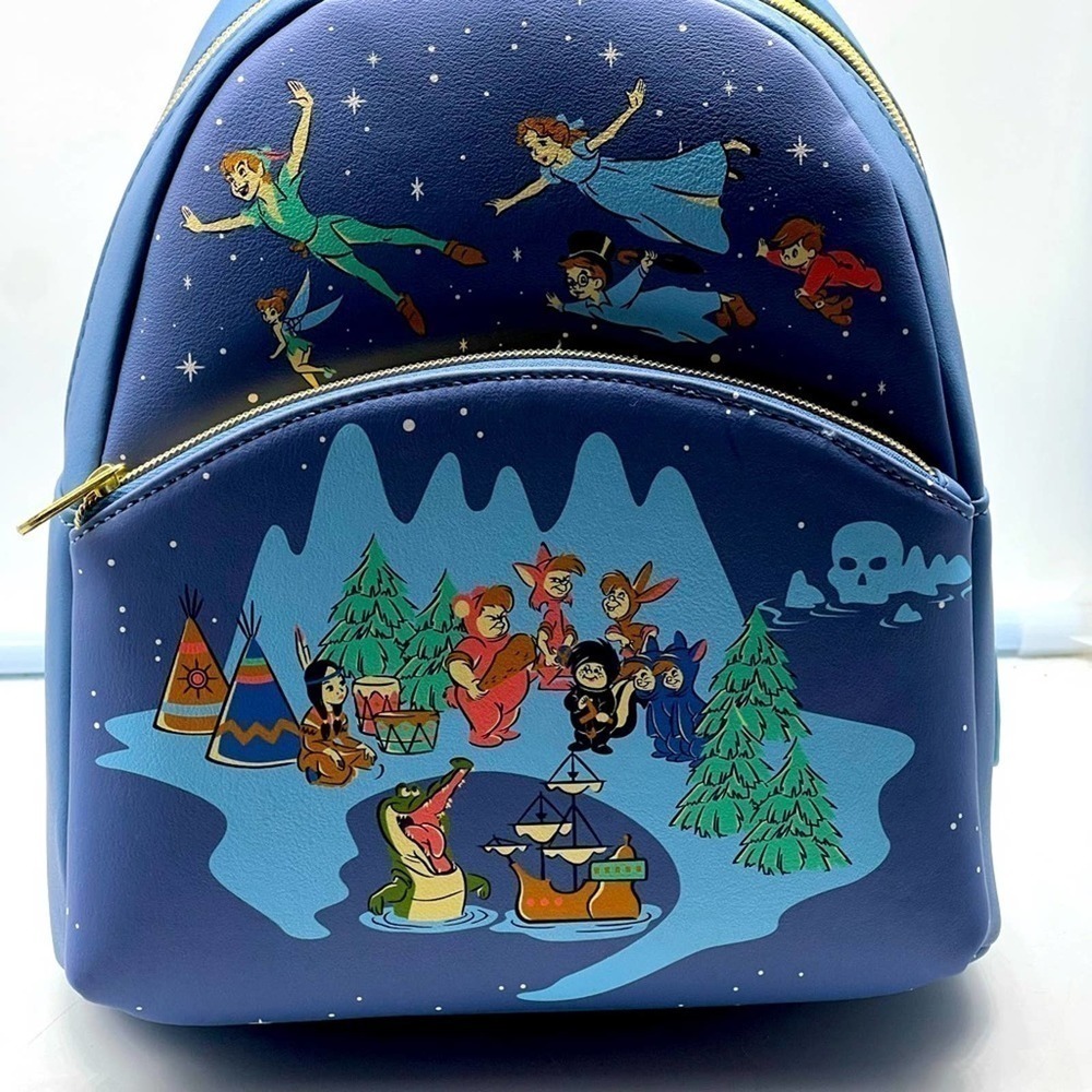 NEW Loungefly Disney Peter Pan Never Land Mini Backpack - Picture 13 of 16